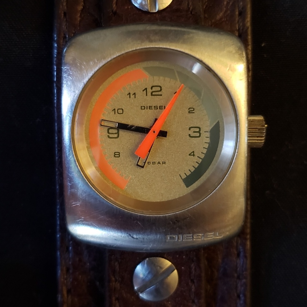 Authentic Diesel Leather Watch